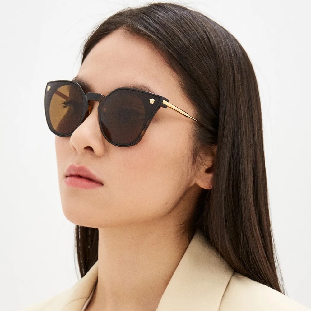 Authentic Versace brown gradient cat eye sunglasses
